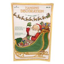 Hallmark Santa Claus Sleigh & Reindeer Christmas Paper Hanging Decoration Banner picture
