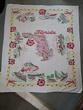 Vintage 1950's Florida Map Tablecloth picture