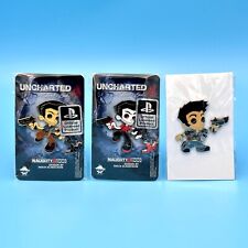 Uncharted 4 Nathan Drake 3 Pin Set Brass and Red Official Naughty Dog Variant picture