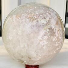 4360g Natural Cherry Blossom Agate Sphere Quartz Crystal Ball Healing picture
