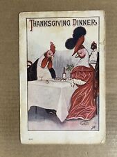 Postcard Thanksgiving Dinner Anthropomorphic Cock of the Walk Ullman Artist Day picture