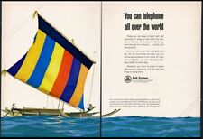 1965 Philippines vinta outrigger boat art Bell Telephone vintage print ad picture