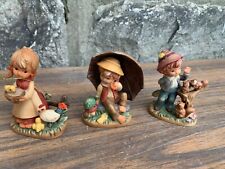 Three Vintage Napcoware Tiny Tots Figurines Numbers 177 9969 & 9980 3