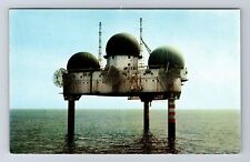 Chatham MA-Massachusetts, The Texas Tower, Radar Station Vintage c1958 Postcard picture
