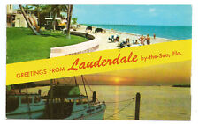 Greetings Lauderdale by the Sea FL Postcard Florida c1960s picture