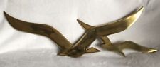 Vintage Mid Century Brass two Seagull Flying Birds Wall Decor 28