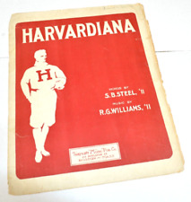 1909 Harvard University Original HARVARDIANA Sheet Music Vintage picture