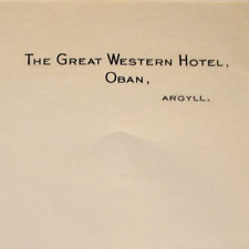 Vintage 1940s The Great Western Hotel Oban Argyll Scotland Note Page Stationary picture