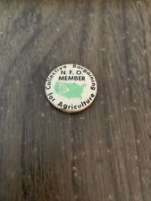 Vintage NFO Collective Bargaining For Agriculture Button Pin picture