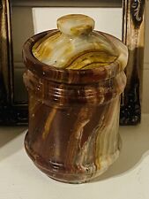 Vintage Onyx Lidded Nug Jar Made In Pakistan—Collector’s Estate Find-Beautiful picture