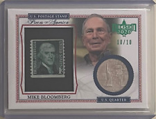 MIKE BLOOMBERG #/D 10/10 2020 DECISION STAMP / COIN RELIC HISTORIC CARD NY MAJOR picture