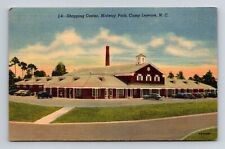5.5x3.5 in. Linen postcard Shopping Center Midway Park, Camp Lejeune NC unposted picture