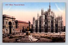 DB Postcard Milan Photoglob Italy Piazza del Duomo Cathedral picture