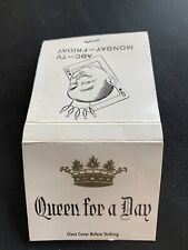 Vintage Matchbook Cover ABC-TV's Queen For A Day picture
