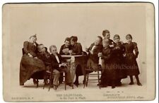 Antique Cabinet Card The Lilliputians Little People Magic Show Circus Performers picture