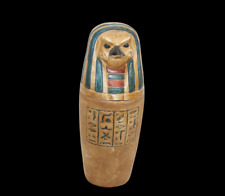 RARE ANCIENT EGYPTIAN ANTIQUE UNIQUE HORUS CANOPIC Jar Mummification Old Egypt picture