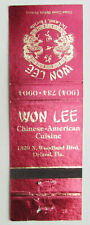 Won Lee - Deland, Florida Chinese American Restaurant 20 Strike Matchbook Cover picture