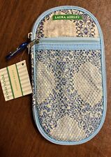 Laura Ashley Pencil Pouch/Case- Blue Floral w/ Yellow Interior (New With Tag) picture