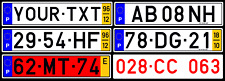 Custom Portugal REFLECTIVE License Plate Tag Reproduction, Many Styles Offered picture