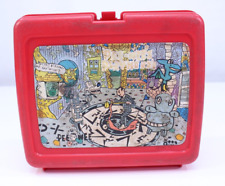 VTG 1987 Oficial Pee Wee Lunch Box Plastic Red Retro Nostalgic -  NO Thermos picture