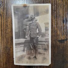 Antique Photograph WWI Proud Soldier 3.5