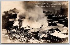 Quincy~Moller & Vanderboom Lumber Co Fire~Sept 21 1908~Ad 9½ Weeks Later~RPPC picture