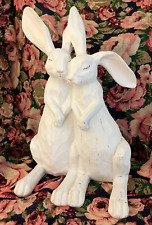 An Adorable Pair of FARMHOUSE White Rabbits NEW picture