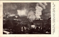 San Francisco California April 18 1906 Fire Antique Postcard Lafayette Park picture