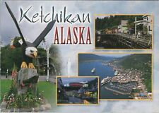 ZAYIX Postcard Ketchikan Alaska Four View Bald Eagle Harbor Ships 090222PC62 picture