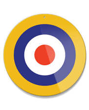 British Royal Air Force Roundel Early WWII Aluminum Sign - 12
