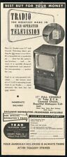 1951 Tradio coin-op TV set photo vintage trade print ad picture