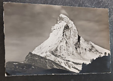 vtg postcard RPPC Matterhorn Zermatt mountain Switzerland unposted real photo picture