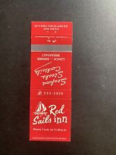 Matchbook Cover - Red Sails Inn San Diego California Sailboat picture