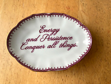 MOTTAHEDEH WILLIAMSBURG OVAL PORCELAIN TRINKET DISH - ENERGY AND PERSISTENCE picture