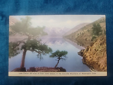 vintage postcard washington state lake chelan cascade mountains picture