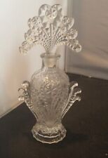 antique french perfume bottle Clear Pressed Glass 9.5” Tall picture