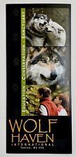 2000s Tenino Washington Wolf Haven International Sanctuary VTG Travel Brochure picture