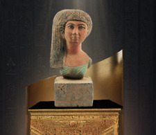 A Replica Head of Queen Hatshepsut the most beautiful lady With old touching picture