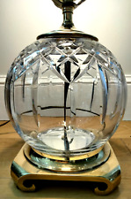Vintage Waterford Lamp Lismore Lead Crystal Globe Orb Boudoir 18