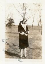 EARLY 20TH CENTURY GIRL Small FOUND PHOTO 1940's BW Portrait 211 LA 80 CC picture