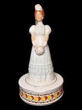 Vintage Schmid Porcelain Bride Rotating Musical Figurine Made In Japan 9” picture