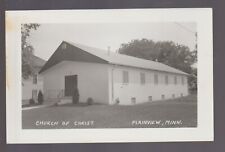 Plainview MINNESOTA RPPC c1950 CHURCH OF CHRIST nr Rochester Kellogg MN picture