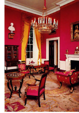 Vintage 1991 Washington DC NEW Unposted Postcard White House Red Room #068b picture