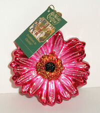 2022 - GERBERA DAISY - OLD WORLD CHRISTMAS BLOWN GLASS ORNAMENT - NEW W/TAG picture