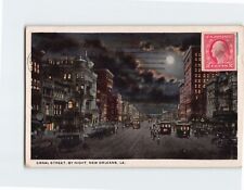 Postcard Canal Street by Night New Orleans Louisiana USA picture