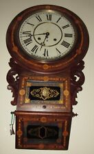 Antique E. Ingraham Anglo-American Inlaid Wall Clock Superior 8-Day, Time/Strike picture