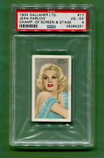 1934 GALLAHER LTD. CHAMPIONS OF SCREEN & STAGE #17 JEAN HARLOW PSA 4 picture