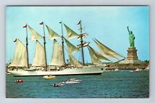 New York City NY, Harbor, Bicentennial, Operation Sail Vintage Postcard picture