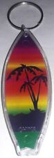 Vintage 90s Surfboard Keychain - Palm Trees / Sunset / BRAND NEW picture