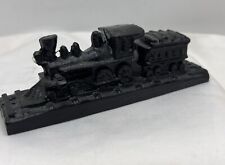 Vintage Hand Crafted Out of Coal Steam Engine Train 4 1/2